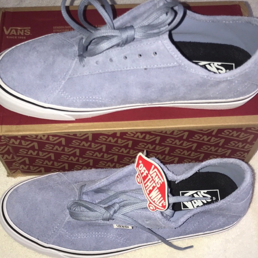 >Diamo Ni Hairy Suede Lavender Ultra Cush Lite Low Top Lace Up Vans Brand New